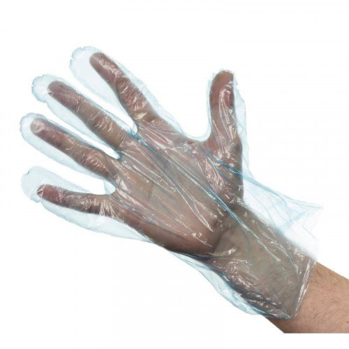 LOT DE 100 GANTS ALIMENTAIRES BLEUS VOGUE - TAILLE UNIQUE