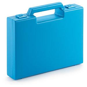 MALLETTE PLASTIQUE BLEU À POIGNÉE SORTANTE 160X222X39 MM