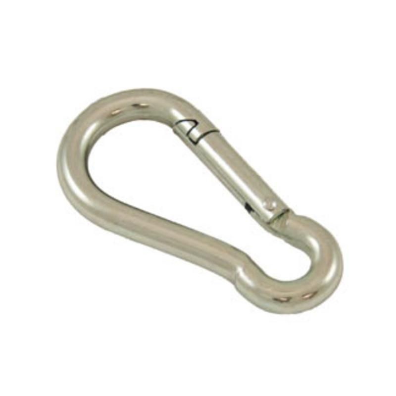 MOUSQUETON ALPIN D. 6 ZINGUE BLANC CMU 120KG CS=4