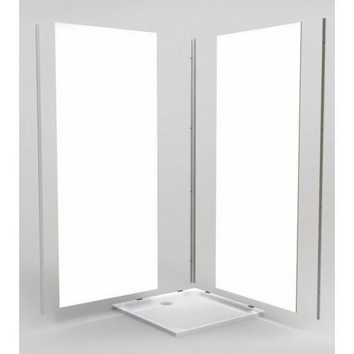 PACK MURAL DOUCHE - 90 X 120 CM - 3 PROFILÉS - BLANC - DECOFAST LAZER