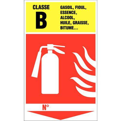 PANNEAU RIG 200X330 EXTINCTEUR CLASSE B - NOVAP