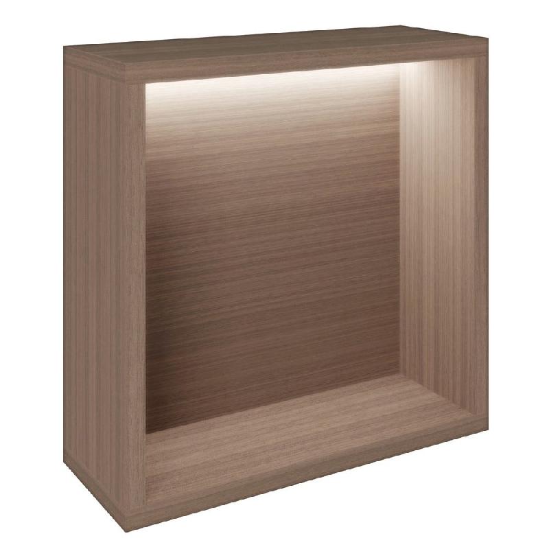 Présentoir Cage noyer avec LED 38,4x14,5x38,4cm_0