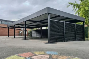 Préau en aluminium robuste MODULEO - Sur mesure pour écoles, collectivités et entreprises_0