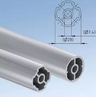 Profilé en aluminium sur mesure ø 28 mm pour des constructions rapides et rentables - série d18 - mk technology group_0