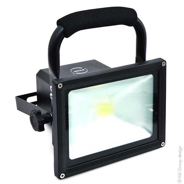 Projecteur d'extérieur NX LED rechargeable - 20W, 645 lumens, IP65, autonomie 8h_0