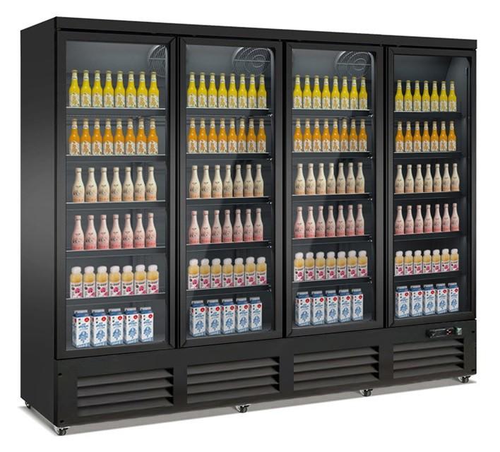 Réfrigérateur 4 portes en verre noir ceb-2000r bl l2500 7526.0115 COMBISTEEL_0