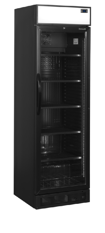 Réfrigérateur à boissons noir - Gamme CEV - Porte vitrée LED - Froid ventilé - CEV435CP BLACK_0