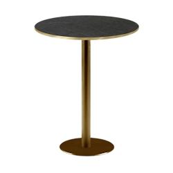 Restootab - Mange-debout Ø60cm Rome bistrot pierre noire - noir TB-ROMFF2-R60M-MARQ-LAI_0
