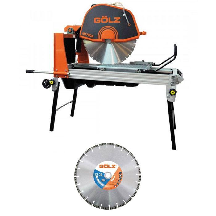 Scie électrique sur table MS700A + 1 disque CT30 Ø 700 mm - GOLZ - 02897002020+CT30701_0