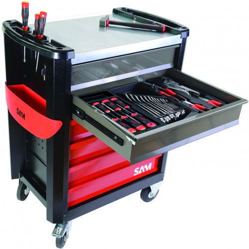 Servante d'atelier SERVI-630N - 6 tiroirs - Maintenance industrielle avec 65 outils en module mousse_0