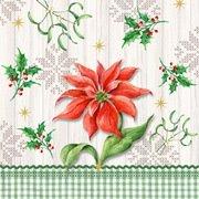 SERVIETTE À MOTIF DE NOËL 'NATURAL CHRISTMAS' - LOT DE 8