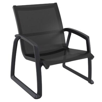 Siesta Fauteuil lounge de terrasse Pacific noir empilable – polypropylène renforcé - multi-matériau PACIFICFAUTLOUNGEBK_0
