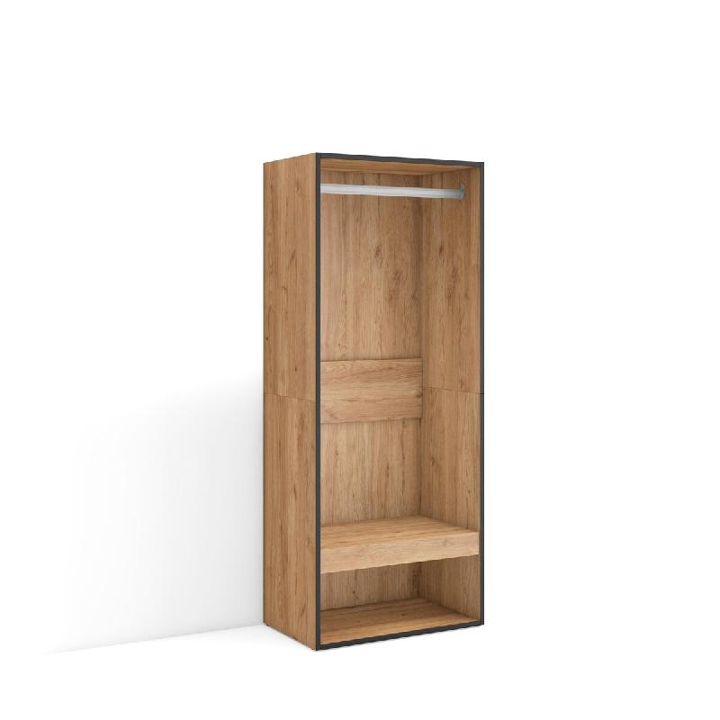 SKRAUT HOME Armoire Vestiaire ouvert, 60x145x35 cm, Chambre à coucher, pièce, Vêtement, Dressing, Chêne - beige Bois manufacturé 436_1_0