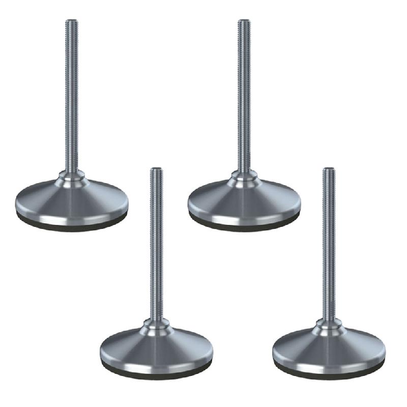 Pied de nivellement en acier inoxydable 20x150x105mm base et patin anti-vibration 2200kg-Set of_0