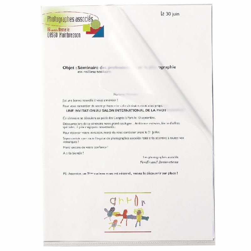 STAPLES POCHETTE COIN TRANSPARENTE STAPLES PVC INCOLORE (LOT DE 100)
