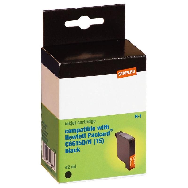 STAPLES CARTOUCHE D'ENCRE COMPATIBLE 15A N (4182517) - COMPATIBLE: HP - COULEUR: NOIR