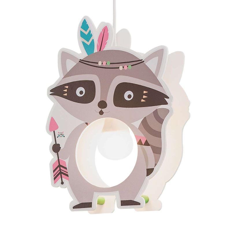 ELOBRA SUSPENSION LITTLE INDIANS, RATON LAVEUR OSKAR GRIS