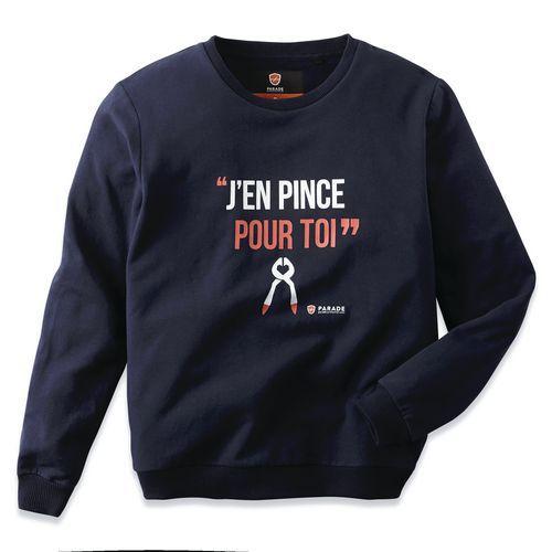 SWEAT À MESSAGE HOMME ISWEAT TAILLE: XL BLEU FONCÉ - PARADE