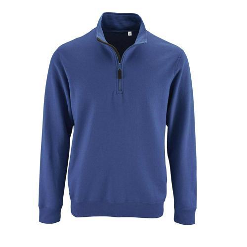 SWEAT PERSONNALISABLE COL CAMIONNEUR EN COTON ROYAL
