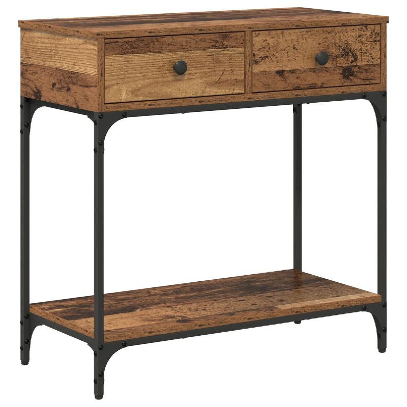 Table console Bois ancien 75 x 34,5 x 75 cm Bois d'ingénierie Modèle Aero Signature Pro - 871296_0