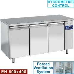 Table frigorifique  ventilée  3 portes en 600x400  (sans groupe)   tps3n/l_0
