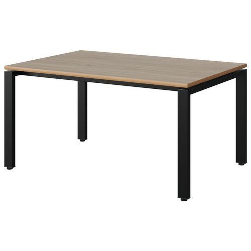 TABLE MALIBU 120X80 T3 SOUDÉ STR ALAISÉ CHÊNE 1146/NOIR 9005