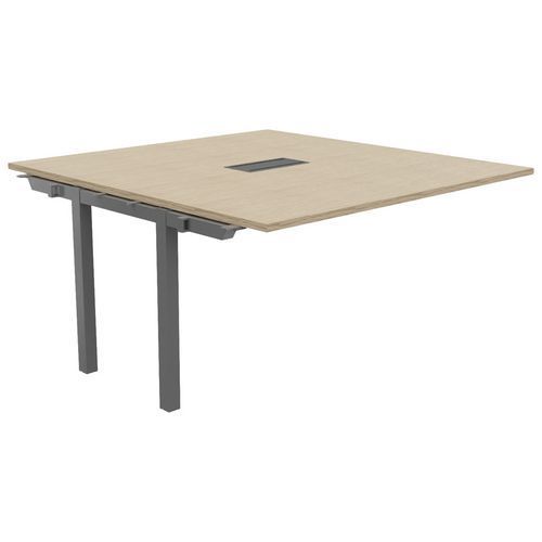 TABLE RÉUNION SUIVANT ASTRO ARCHE 140 X 143 CHÊNE FIL /ALU - BURONOMIC