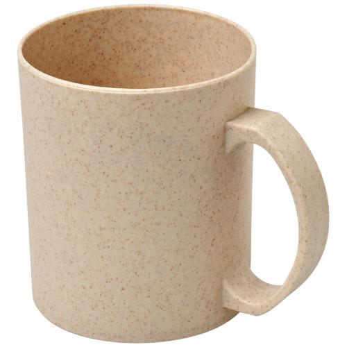 Tasse 350 ml en paille de blé Pecos - 50% fibre de paille de blé et 50% plastique PP - capacité 350 ml_0