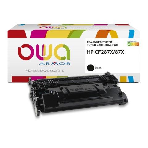 TONER REMANUFACTURÉ OWA - HAUTE CAPACITÉ - NOIR - POUR HP CF287X - TONER COMPATIBLE