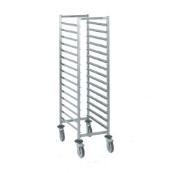 Tournus Equipement Chariot à glissières gastronorme 15 niveaux espace 81 mm Tournus - 804206 - gris inox 804206_0