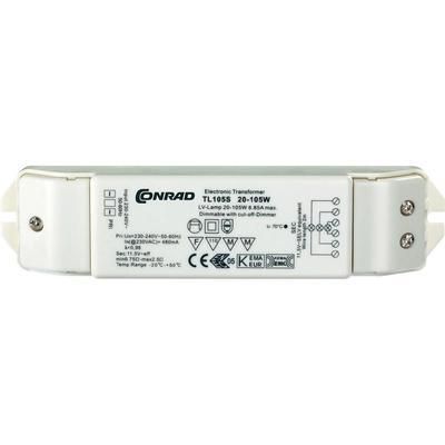 TRANSFORMATEUR POUR HALOGÈNE TL105S 12 V 20 - 105 W DIMMABLE AVEC VARIATEUR À COUPURE DE PHASE DESCENDANTE