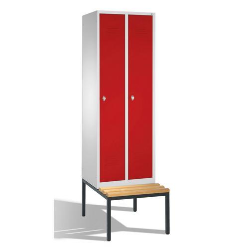 VESTIAIRE S2000 CLASSIC - 2 COLONNES LARGEUR 300MM - SUR BANC - CP