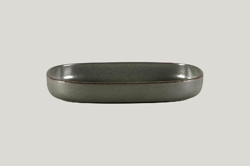 PLAT CREUX OVALE NOIR PORCELAINE 30 CM RAKSTONE EASE