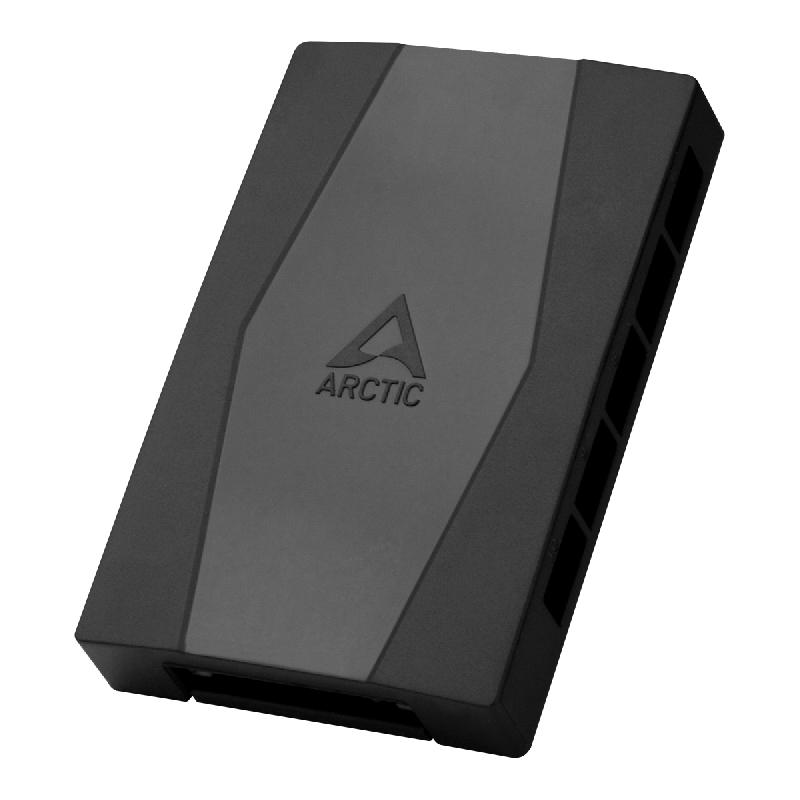 ARCTIC Case Fan Hub - Distributeur de ventilateurs PWM - Noir - Connecteur SATA - Compact et léger_0