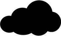 ARDOISE MURALE SILHOUETTE 'NUAGE'