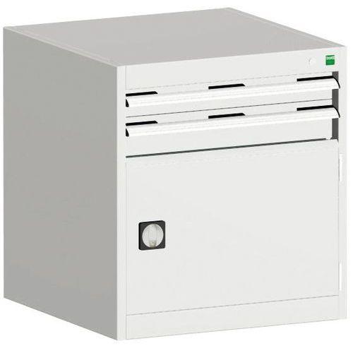 ARMOIRE D\'ATELIER À TIROIRS CUBIO SL-667-3.1 GRIS CLAIR - MANUTAN COLLECTIVITÉS