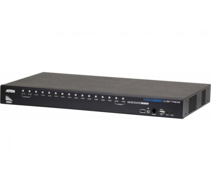Aten CS17916 - KVM HDMI/USB 16 ports rackable avec haute résolution 1080p et cascade jusqu'à 256 ordinateurs_0