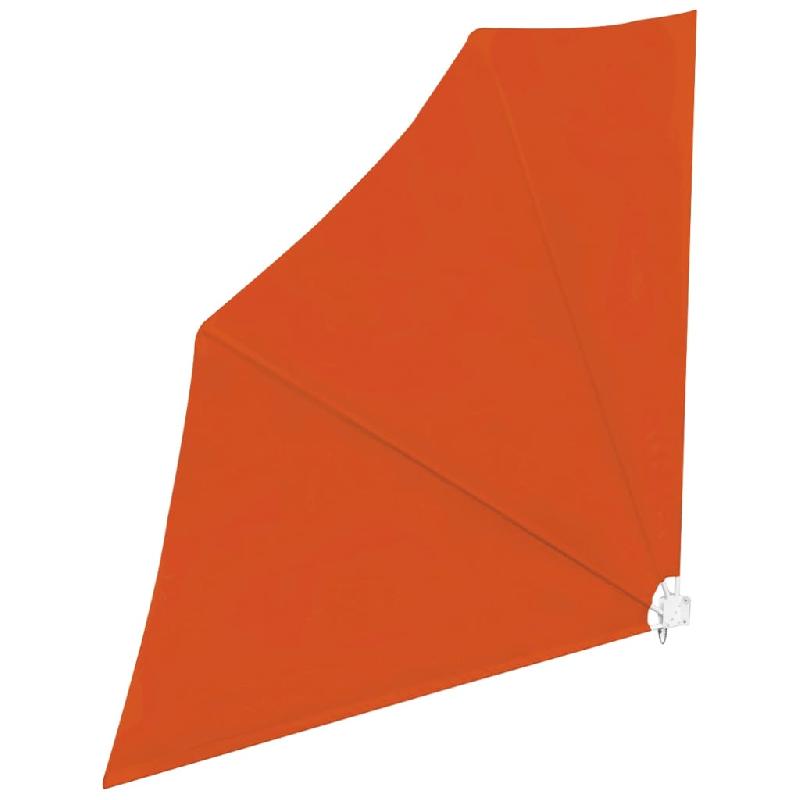 Auvent paravent store brise-vue latéral rétractable - 140 x 140 cm - Terre cuite - Protection UV et intempéries pour patio, jardin, terrasse, balcon_0