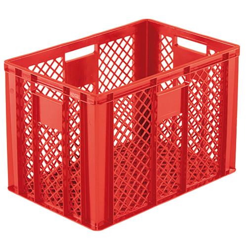 Bac plastique gerbable Norme Europe ajouré Eco multicolore Rouge 600 x 400 x 410 mm - Réf : BAC159BE6441010_0