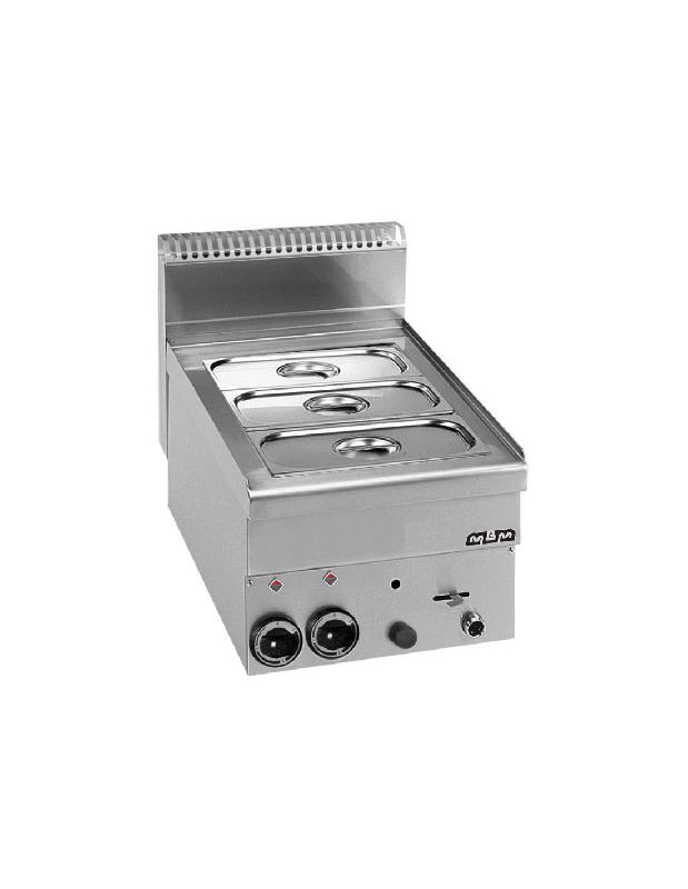 Bain-marie gaz à poser MBM - Cuve inox GN 1/1 - 2.15 Kw - 400x600x270/460 mm - Référence GBM46_0