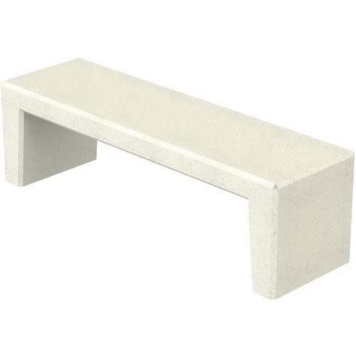BANQUETTE STORY BÉTON FINITION BLANC SABLÉ - L 200 CM - MANUTAN EXPERT