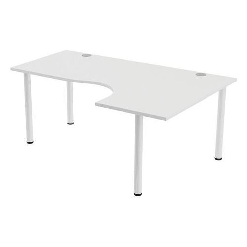 BUREAU TUBO COMPACT DROITE 180 X 120 CM BLANC BLANC - MBA
