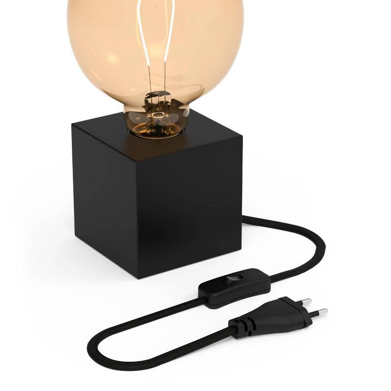 CALEX LAMPE À POSER CUBIQUE, NOIRE