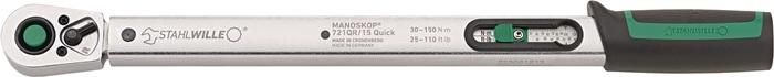 Clé dynamométrique STAHLWILLE 721QR/Quick - 1/2 po, 40-200 Nm, verrouillage QuickRelease, précision ±4%_0