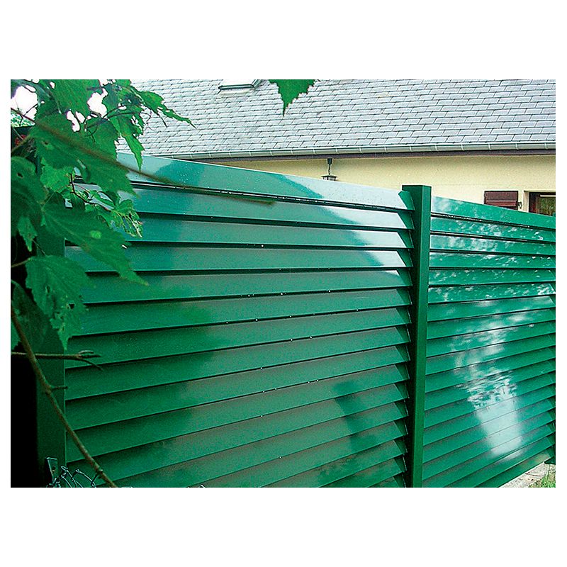 Clôture en aluminium - 19 lisses horizontales - référence clo-a-2l - fabrication bretonne et thermolaquée_0