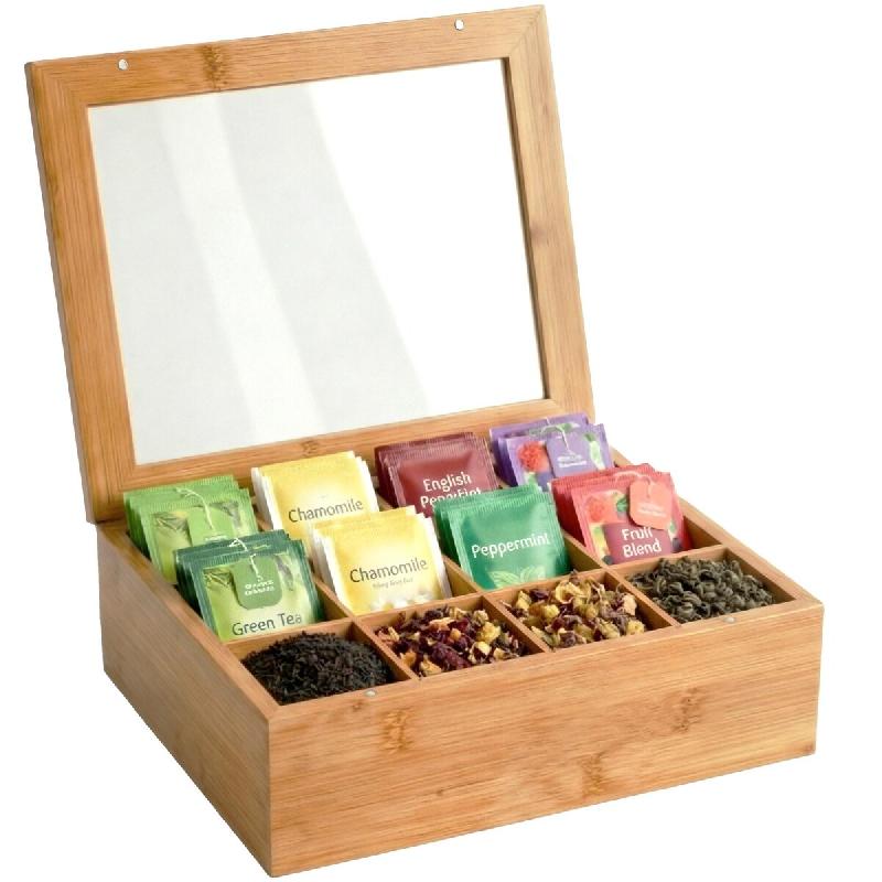 CLP Boîte à thé Laprino Nature - marron Bois manufacturé 326762_0