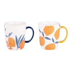 Coffret de 2 mugs Sicilia 50 cl -  Décoré Rond Grès Table Passion 12x8.8 cm - multicolore Grès 3106232970177_0