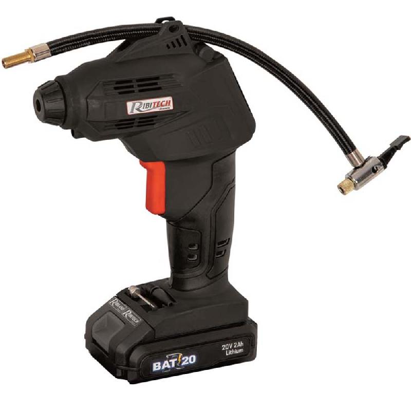 Compresseur R-BAT20 - Batterie 20V 2Ah avec embouts - Manomètre digital - RIBIMEX_0