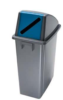 Corbeille pour le tri sélectif - 60L en polypropylène haute densité - Compacte et pratique_0