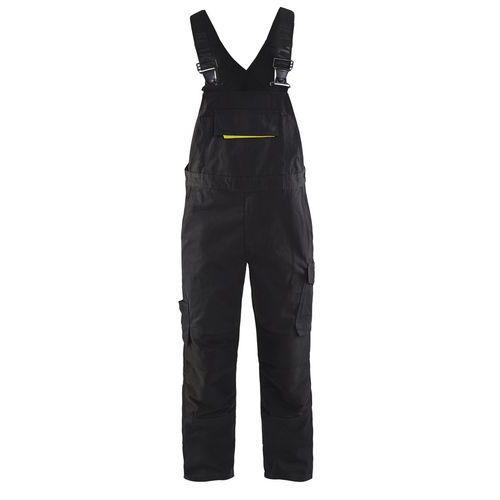COTTE À BRETELLES STRETCH NOIR/JAUNE FLUORESCENT TAILLE 40 - BLAKLADER